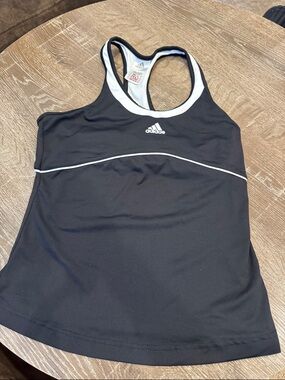 adidas Black and White Racerback Performance Tank